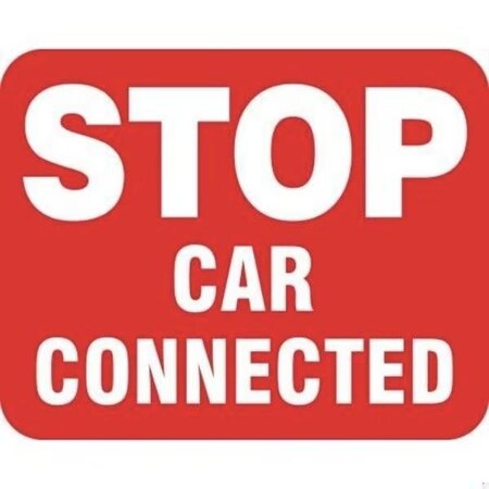 Accuform RAILROAD CLAMP SIGN STOP CAR CONNECTED FRR398RD